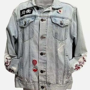 Brooklyn Cloth Blue Denim Jacket Embroidered Unisex Size M